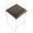 Fuji counter stool in White Metal, Brown PU, top view