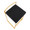Fuji counter stool in Gold Metal, Black Velvet, top view