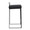 Fuji counter stool in Black Metal, Black Velvet, side view