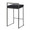 Fuji counter stool in Black Metal, Black Velvet, back and side view