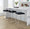 Fuji counter stool in Brushed Stainless Steel, Black Velvet