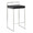 Fuji counter stool in Brushed Stainless Steel, Black Velvet, product view