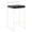 Fuji counter stool in White Metal, Black Velvet, product view