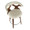 Gardenia 26" Mid-Century Modern Fixed Height Counter Stool with Swivel in Walnut and Cream Faux Leather- Set of 2 — lifestyle photo 1