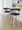 Gardenia counter stool in Whitewashed Wood, Charcoal Fabric, Chrome Metal, featuring swivel and upholstered seat