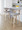 Gardenia counter stool in Whitewashed Wood, Light Grey Fabric, Chrome Metal, featuring swivel and upholstered seat