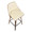 Gianna counter stool in Walnut Wood, Cream PU, Black Metal, top view, featuring swivel