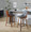 Gianna 26" Mid-Century Modern Counter Stool with Swivel in Walnut with Grey Faux Leather- Set of 2 — lifestyle photo 4