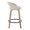 Grotto counter stool in Whitewashed Wood, Oatmeal Noise Fabric, Black Metal, side view, featuring swivel and wood frame