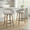 Grotto counter stool in Whitewashed Wood, Oatmeal Noise Fabric, Black Metal, featuring swivel and wood frame