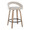 Grotto counter stool in Whitewashed Wood, Oatmeal Noise Fabric, Black Metal, product view, featuring swivel and wood frame