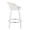 Cinch counter stool in White Wood, White PU, Chrome Metal, side view, featuring swivel and wood frame