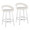 Cinch counter stool in White Wood, White PU, Chrome Metal, coordinated set view, featuring swivel and wood frame