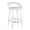 Cinch counter stool in White Wood, White PU, Chrome Metal, product view, featuring swivel and wood frame