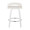 Cinch counter stool in White Wood, White PU, Chrome Metal, back view, featuring swivel and wood frame