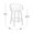 Cinch counter stool in White Wood, White PU, Chrome Metal, dimensions and measurements diagram
