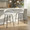 Grotto counter stool in Black Metal, White PU, Gold Metal, featuring swivel and metal footrest