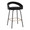 Grotto counter stool in Black Metal, Black Velvet, Gold Metal, product view, featuring swivel and metal footrest