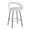Grotto counter stool in Black Metal, White Velvet, Gold Metal, product view, featuring swivel and metal footrest