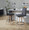 Hannah counter stool in Whitewashed Wood, Black Fabric, Black Metal, featuring swivel and wood frame