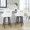 Hannah counter stool in Walnut Glazed Wood, White PU, Gold Metal, Black Metal, featuring swivel and wood frame