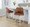 Hannah counter stool in Whitewashed Wood, Camel PU, Black Metal, featuring swivel and wood frame