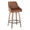 Hannah counter stool in Whitewashed Wood, Camel PU, Black Metal, product view, featuring swivel and wood frame