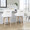Hannah counter stool in Whitewashed Wood, White PU, Gold Metal, Black Metal, featuring swivel and wood frame
