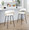 Jie counter stool in Black Metal, Gold Metal, White PU, featuring metal footrest