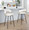 Jie counter stool in Black Metal, Gold Metal, White PU, featuring metal footrest