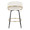 Jie counter stool in Black Metal, Gold Metal, White PU, back view, featuring metal footrest