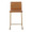 Mara counter stool in Gold Metal, Camel PU, front view, featuring metal footrest