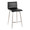 Mason counter stool in Stainless Steel, Black PU, product view, featuring swivel and metal footrest