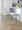 Mason counter stool in Stainless Steel, White PU, featuring swivel and metal footrest