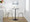 Mara 26" Upholstered Contemporary Fixed-Height Counter Stool with Swivel in Stainless Steel and White Faux Leather- Set of 2 — lifestyle photo 3