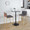 Mason counter stool in Gold Metal, Walnut Wood, Grey PU, featuring upholstered seat