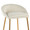 Matisse counter stool in Gold Metal, Cream Fabric, close-up detail