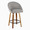 Matisse counter stool in Walnut Wood, Grey Fabric, Black Metal, product view, featuring swivel and wood frame