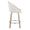 Matisse counter stool in Whitewashed Wood, Cream Fabric, Chrome Metal, side view, featuring swivel and wood frame