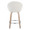 Matisse counter stool in Whitewashed Wood, Cream Fabric, Chrome Metal, back view, featuring swivel and wood frame