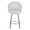 Matisse counter stool in Whitewashed Wood, Cream Fabric, Chrome Metal, front view, featuring swivel and wood frame