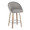 Matisse counter stool in Whitewashed Wood, Grey Fabric, Chrome Metal, product view, featuring swivel and wood frame