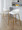 Matisse counter stool in Gold Metal, White PU, featuring upholstered seat