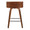 Maya counter stool in Chrome Metal, Walnut Wood, Charcoal Fabric, back view, featuring swivel and wood frame