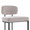 Demi counter stool in Black Metal, Light Grey Fabric, close-up detail, featuring metal design and fabric design