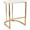 Demi counter stool in Gold Metal, White PU, close-up detail, featuring faux leather design and leather design