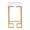 Midas 26" Contemporary-glam Counter Stool in Gold with White Velvet Cushion- Set of 2 — front view