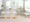 Midas 26" Contemporary-glam Counter Stool in Gold with White Velvet Cushion- Set of 2 — lifestyle photo 2