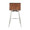 Mason counter stool in Stainless Steel, Walnut Wood, Black PU, back view