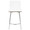 Mason counter stool in Stainless Steel, Walnut Wood, White PU, front view